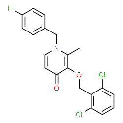 3-[(2,6-Dichlorobenzyl)oxy]-1-(4-fluorobenzyl)-2-methyl-4(1H)-pyridinone Structure