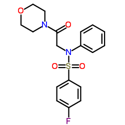 4-FLUORO-N-(2-MORPHOLINO-2-OXOETHYL)-N-PHENYLBENZENESULFONAMIDE Structure