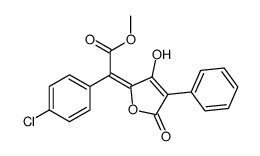 methyl (2Z)-2-(4-chlorophenyl)-2-(3-hydroxy-5-oxo-4-phenylfuran-2-ylidene)acetate Structure
