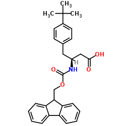 Fmoc-(s)-3-氨基-4-(4-叔丁基苯基)丁酸结构式