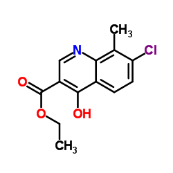 7-氯-4-羟基-8-甲基喹啉-3-羧酸乙酯结构式