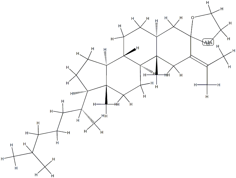 2-(1-Methylethylidene)-5α-cholestan-3-one 1,2-ethanediyl acetal Structure