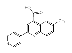 6-甲基-2-吡啶-4-基喹啉-4-羧酸结构式