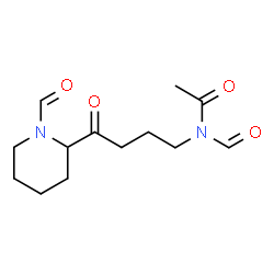 N-Formyl-N-[4-(1-formyl-2-piperidinyl)-4-oxobutyl]acetamide Structure