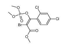 (Z)-2-Bromo-3-(2,4-dichloro-phenyl)-3-(dimethoxy-phosphoryloxy)-acrylic acid methyl ester结构式