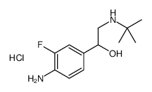 [2-(4-amino-3-fluorophenyl)-2-hydroxyethyl]-tert-butylazanium,chloride Structure
