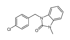 1-[(4-chlorophenyl)methyl]-3-methylbenzimidazol-2-one结构式