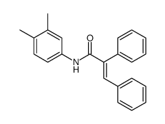 (E)-N-(3,4-dimethylphenyl)-2,3-diphenylprop-2-enamide结构式