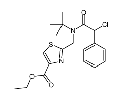 ethyl 2-[[tert-butyl-(2-chloro-2-phenylacetyl)amino]methyl]-1,3-thiazole-4-carboxylate Structure