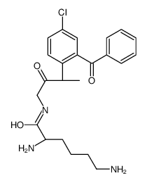 (2S)-2,6-diamino-N-[3-(2-benzoyl-4-chlorophenyl)-2-oxobutyl]hexanamide Structure