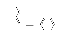 (Z)-2-Methylthio-5-phenyl-2-penten-4-in结构式