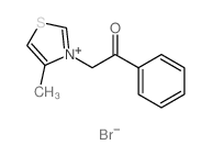 Thiazolium,4-methyl-3-(2-oxo-2-phenylethyl)-, bromide (1:1)结构式