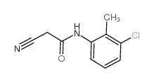 N-(3-氯-2-甲基苯基)-2-氰基乙酰胺结构式