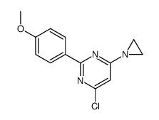 4-(aziridin-1-yl)-6-chloro-2-(4-methoxyphenyl)pyrimidine结构式