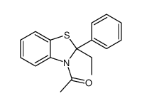 1-(2-ethyl-2-phenyl-1,3-benzothiazol-3-yl)ethanone结构式