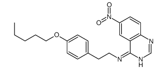 6-硝基-N-[2-[4-(戊氧基)苯基]乙基]-4-喹唑啉胺结构式