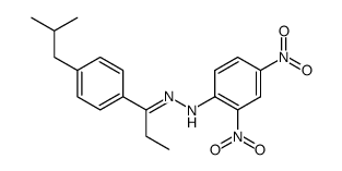 N-(2,4-Dinitro-phenyl)-N'-[1-(4-isobutyl-phenyl)-prop-(E)-ylidene]-hydrazine Structure