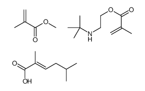 2-(tert-butylamino)ethyl 2-methylprop-2-enoate,(E)-2,5-dimethylhex-2-enoic acid,methyl 2-methylprop-2-enoate Structure
