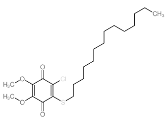 2-chloro-5,6-dimethoxy-3-tetradecylsulfanyl-cyclohexa-2,5-diene-1,4-dione结构式