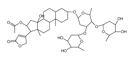 [(3S,5R,8R,9S,10S,13R,17R)-3-[(2S,4S,5R,6R)-4,5-bis[[(2R,4S,5S,6R)-4,5-dihydroxy-6-methyloxan-2-yl]oxy]-6-methyloxan-2-yl]oxy-14-hydroxy-10,13-dimethyl-17-(5-oxo-2H-furan-3-yl)-1,2,3,4,5,6,7,8,9,11,12,15,16,17-tetradecahydrocyclopenta[a]phenanthren-16-yl] Structure