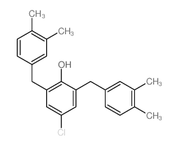 Phenol,4-chloro-2,6-bis[(3,4-dimethylphenyl)methyl]-结构式