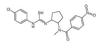 Benzamide, N-(2-((((4-chlorophenyl)amino)thioxomethyl)amino)cyclopenty l)-N-methyl-4-nitro-结构式