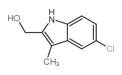 (5-氯-3-甲基-1H-吲哚-2-基)甲醇结构式