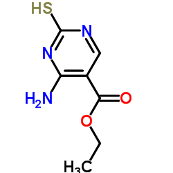 ethyl 4-amino-2-sulfanylpyrimidine-5-carboxylate Structure
