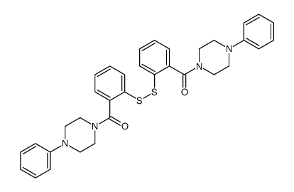 [2-[[2-(4-phenylpiperazine-1-carbonyl)phenyl]disulfanyl]phenyl]-(4-phenylpiperazin-1-yl)methanone结构式