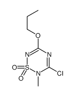 3-chloro-2-methyl-5-propoxy-1,2,4,6-thiatriazine 1,1-dioxide结构式