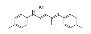 1-(p-methylphenylamino)-3-(p-methylphenylimino)-1-butene hydrochloride Structure