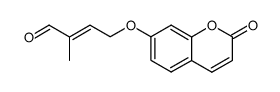 (E)-2-methyl-4-(2-oxo-2H-1-benzopyran-7-yloxy)but-2-enal结构式