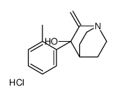 2-methylidene-3-(2-methylphenyl)-1-azabicyclo[2.2.2]octan-3-ol,hydrochloride Structure