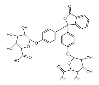 (2S,3S,4S,5R,6S)-6-[4-[1-[4-[(2S,3R,4S,5S,6S)-6-carboxy-3,4,5-trihydroxyoxan-2-yl]oxyphenyl]-3-oxo-2-benzofuran-1-yl]phenoxy]-3,4,5-trihydroxyoxane-2-carboxylic acid结构式