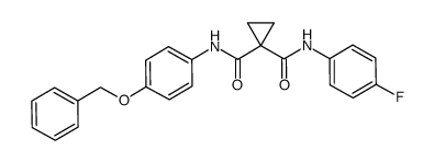 cyclopropane-1,1-dicarboxylic acid (4-benzyloxy-phenyl)-amide-(4-fluoro-phenyl)-amide Structure