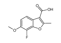 7-fluoro-6- methoxy-2-methyl-1-benzofuran-3-carboxylic acid Structure