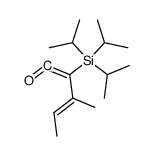 (E)-3-methyl-2-(triisopropylsilyl)penta-1,3-dien-1-one结构式