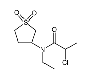 2-CHLORO-N-(1,1-DIOXIDOTETRAHYDROTHIEN-3-YL)-N-ETHYLPROPANAMIDE结构式
