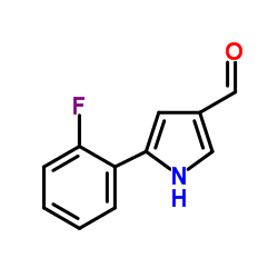 5-(2-氟苯基)-1H-吡咯-3-甲醛结构式