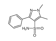 1,5-dimethyl-3-phenylpyrazole-4-sulfonamide结构式