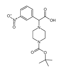 2-(4-Boc-哌嗪)-2-(3-硝基苯基)乙酸结构式