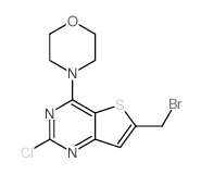 4-(6-(溴甲基)-2-氯噻吩并[3,2-d]嘧啶-4-基)吗啉结构式
