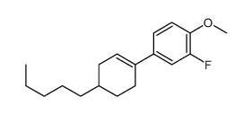 2-fluoro-1-methoxy-4-(4-pentylcyclohexen-1-yl)benzene结构式