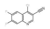 4-氯-6,7-二氟喹啉-3-甲腈结构式