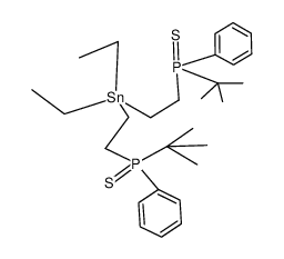 bis-(2-phenyl-t-butylthiophosphinylethyl)-diethylstannane Structure