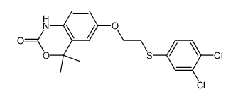 6-[2-(3,4-Dichloro-phenylmercapto)-ethoxy]-4,4-dimethyl-4H-3,1-benzoxazin-2-one结构式