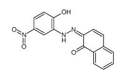 2-[(2-hydroxy-5-nitrophenyl)hydrazinylidene]naphthalen-1-one结构式