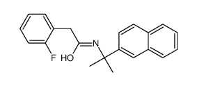 2-(2-fluorophenyl)-N-(2-naphthalen-2-ylpropan-2-yl)acetamide结构式