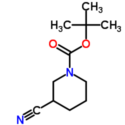 1-Boc-3-氰基哌啶结构式