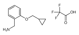 [2-(cyclopropylmethoxy)phenyl]methanamine,2,2,2-trifluoroacetic acid Structure